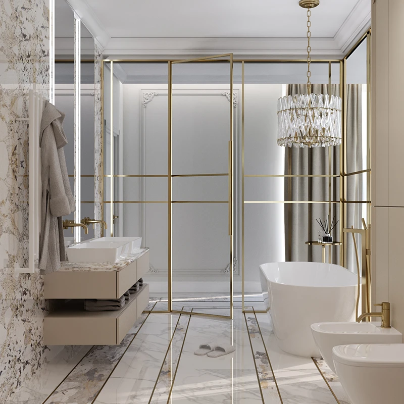 Bathroom with luxury design elements
